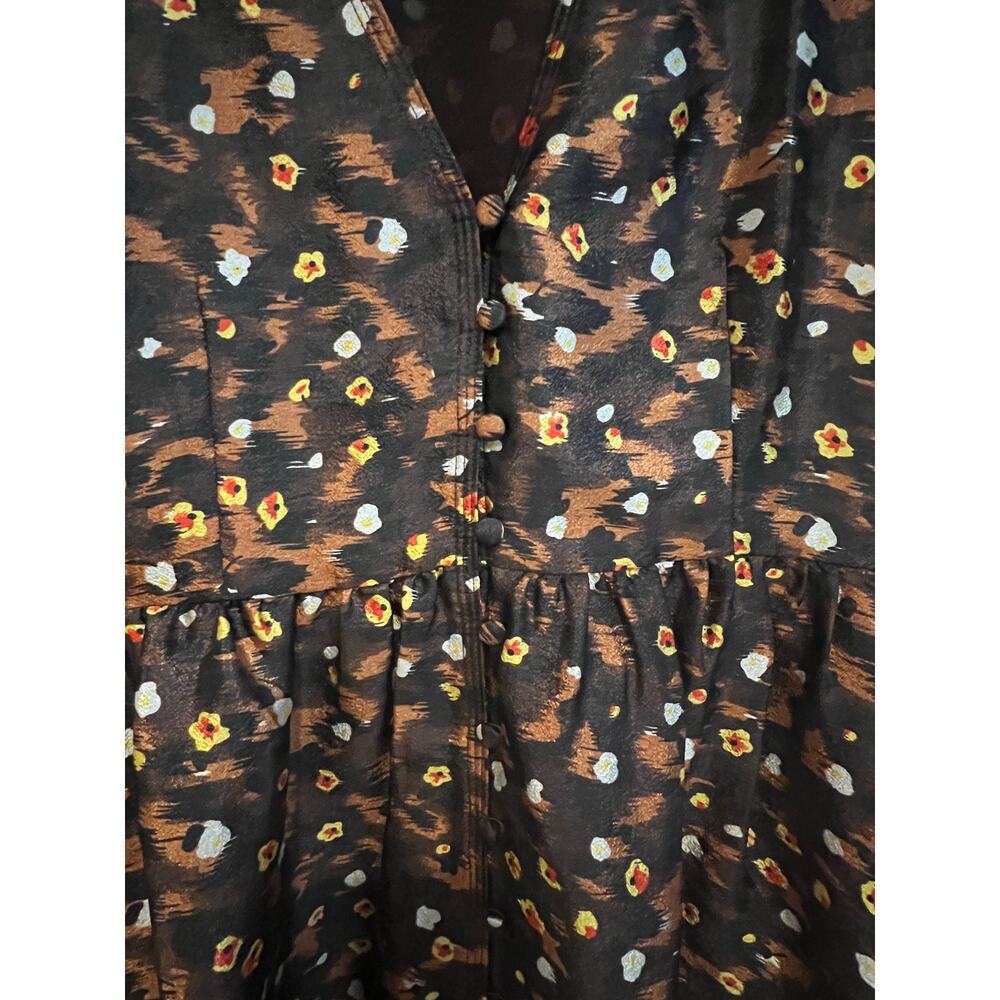 Baum Und Pferdgarten Asana Midi Dress in Cheetah Garden Floral EU 42 US 12 NWOT - Picture 6 of 7